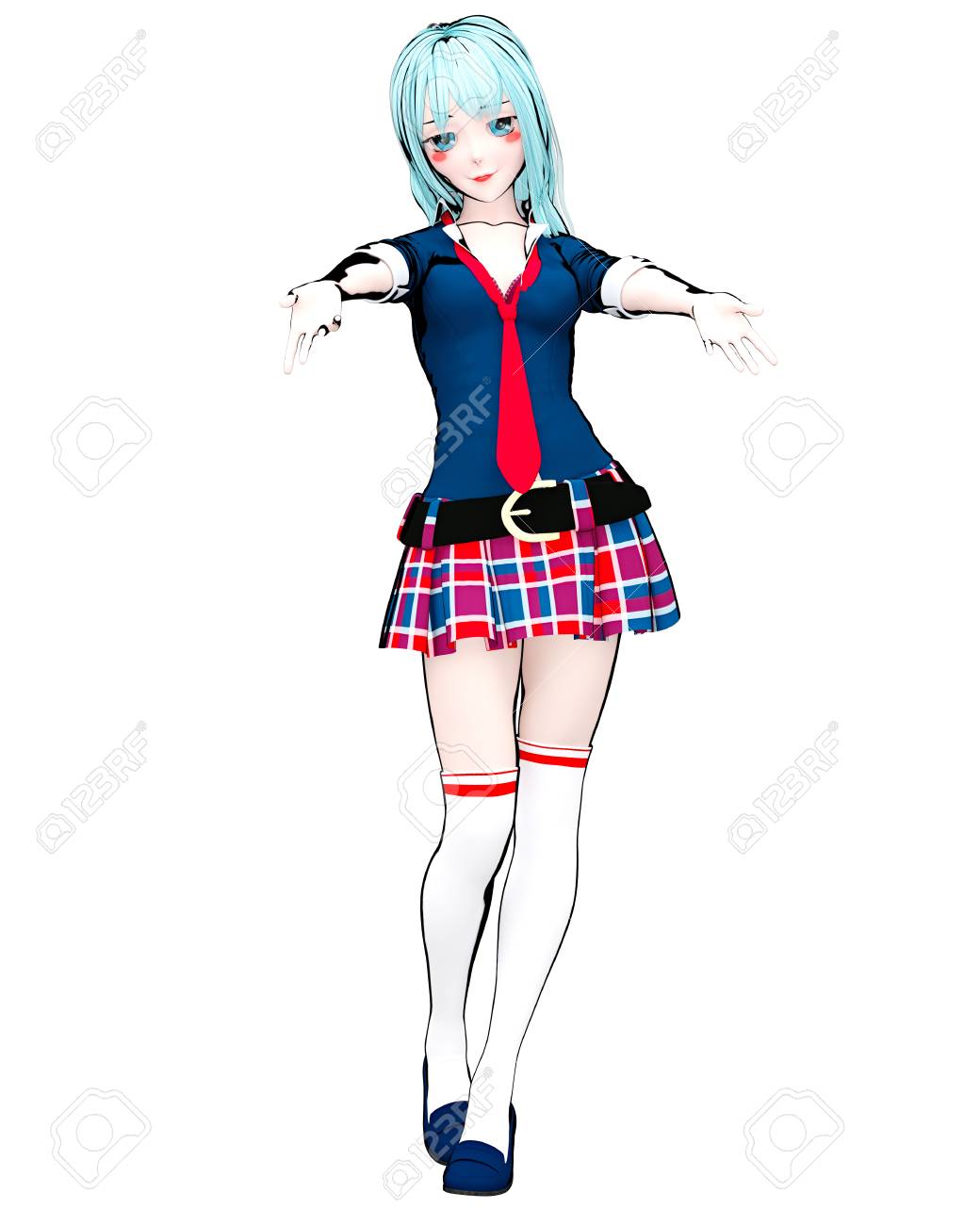 3D Sexy Anime Doll Japanese Anime Schoolgirl Big Blue Eyes And Bright Makeup. Skirt Cage. Cartoon, Comics, Sketch, Drawing, Manga Illustration. Conceptual Fashion Art. Seductive Candid Pose. Stock Photo, Picture And Royalty 3D Sexy Anime Doll Japanese Anime Schoolgirl Big Blue Eyes And Bright Makeup. Skirt Cage. Cartoon, Comics, Sketch, Drawing, Manga Illustration. Conceptual Fashion Art. Seductive Candid Pose. Stock Photo, Picture And Royalty