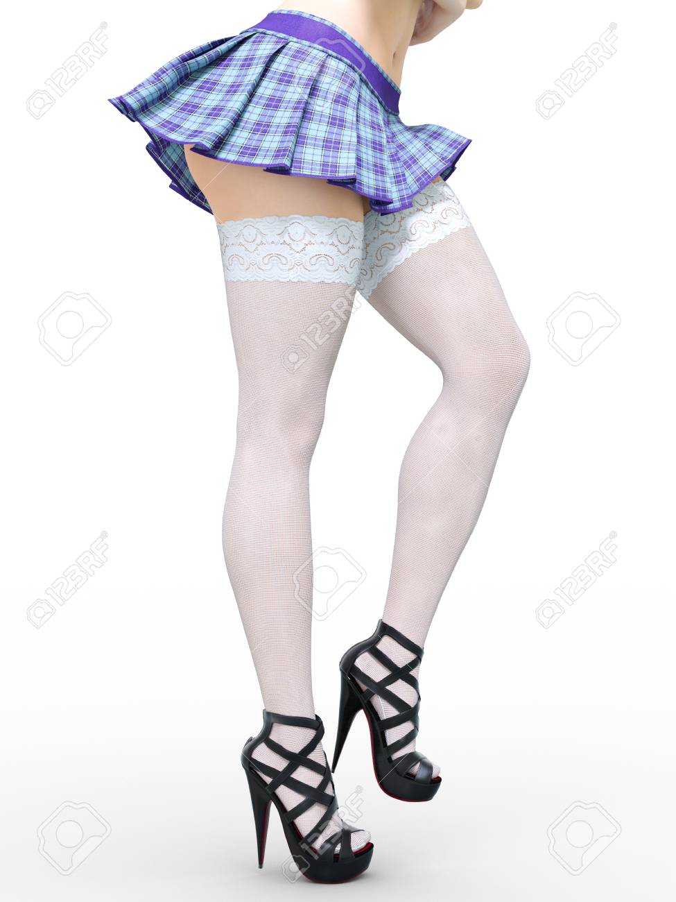Stockings short skirt