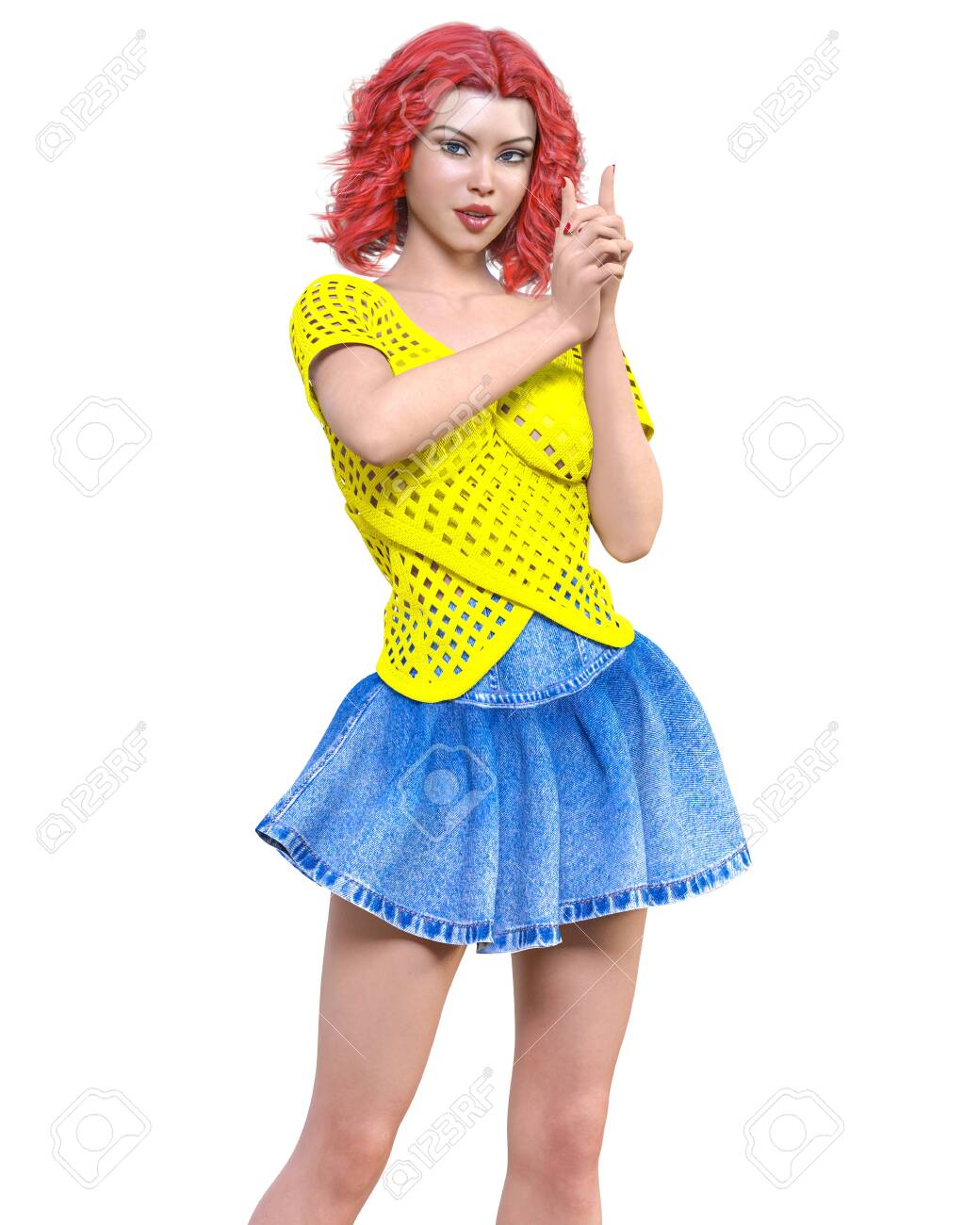 light yellow denim skirt