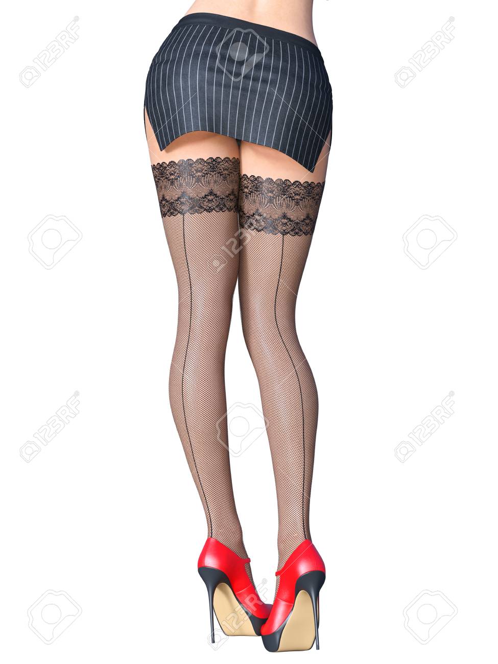 Women in mini skirts and pantyhose