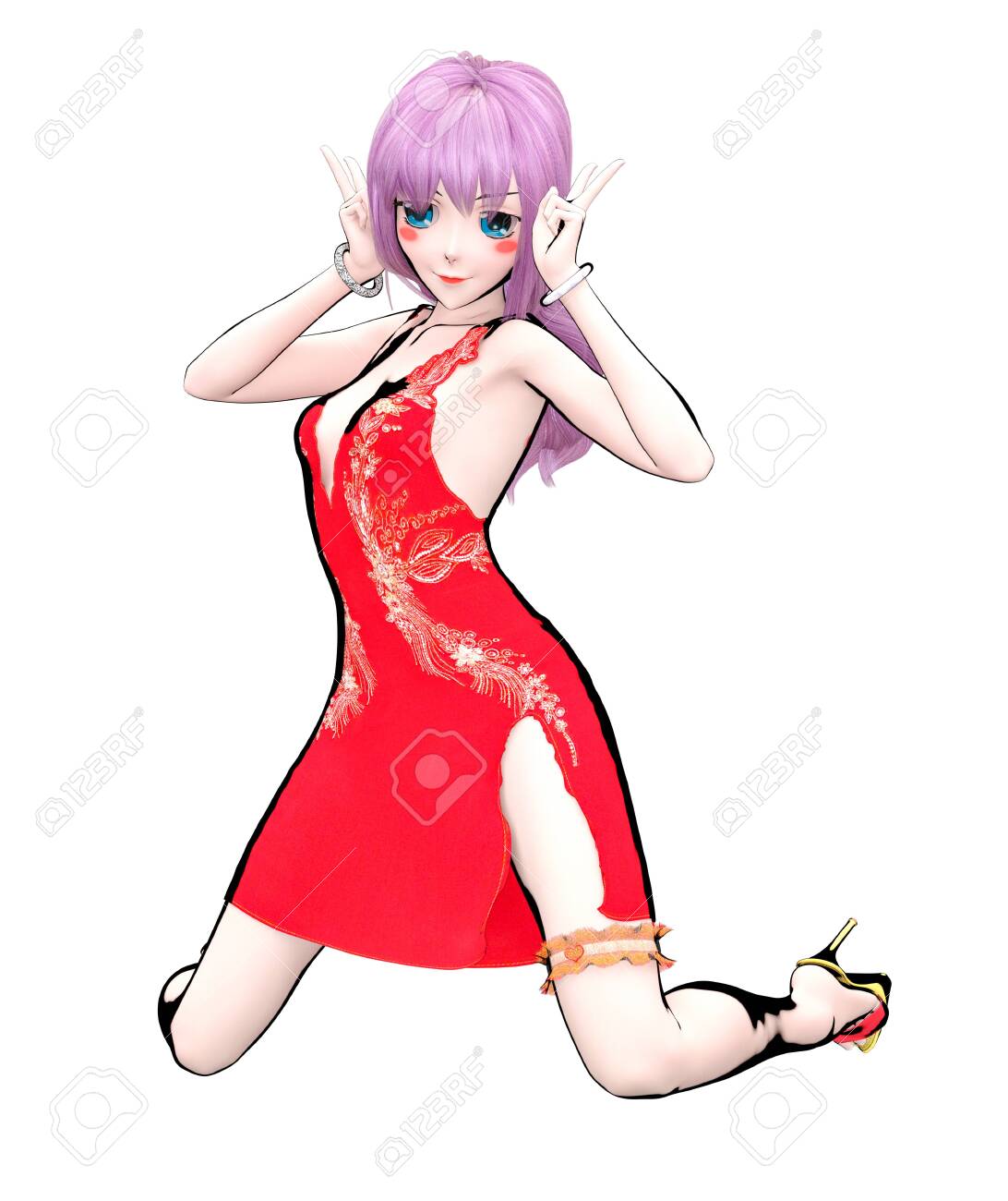 Anime Girl With Garters Anime Girl With Garters