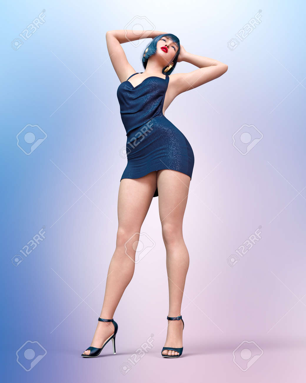 Vestidos Entallados Mujeres Hermosas Con Vestido Corto Falda