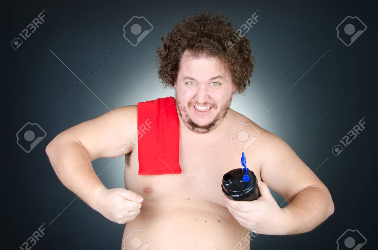 Le Gars En Surpoids Musculation Drole Sante Sports Et Alimentation Banque D Images Et Photos Libres De Droits Image 83662710