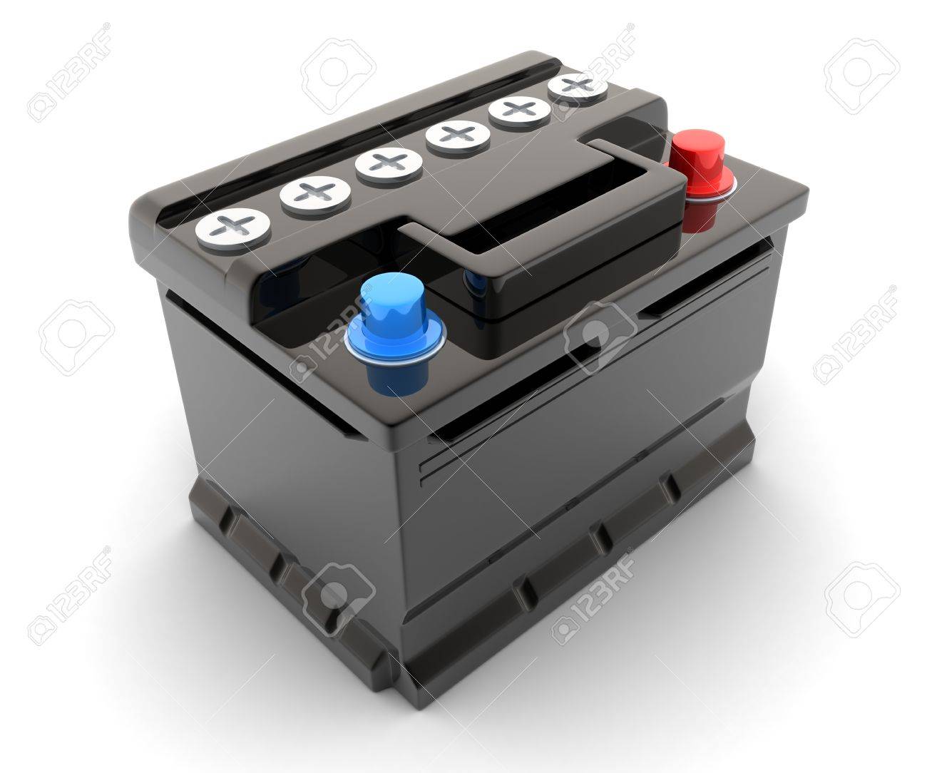 Battery car on white background (done in 3d) - 35964079 Battery car on white background (done in 3d) - 35964079