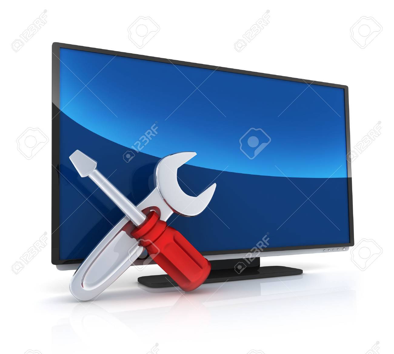 Repair TV and monitor symbol (done in 3d) - 37705766 Repair TV and monitor symbol (done in 3d) - 37705766