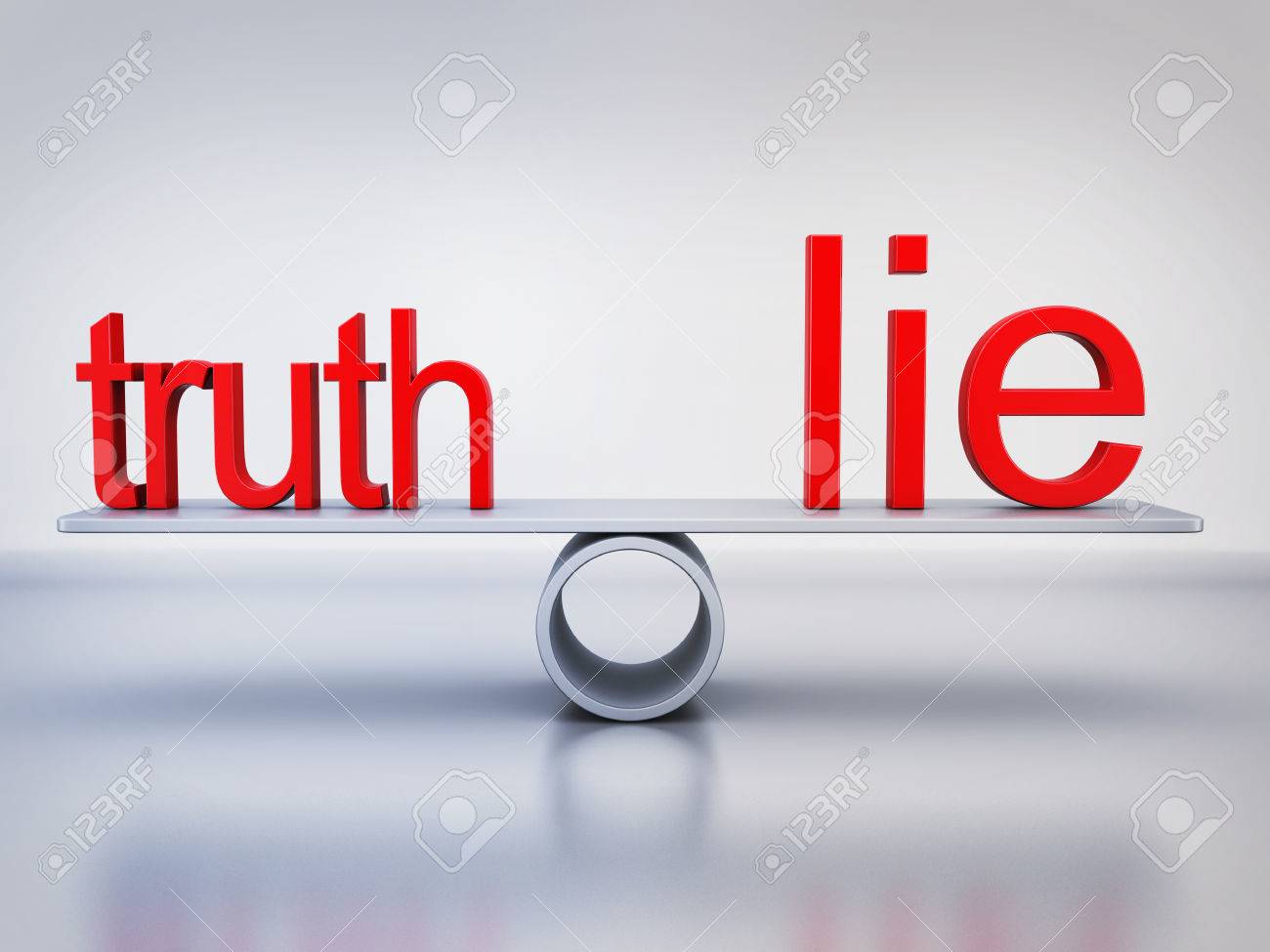 Equilibrio Estratto La Verità E La Menzogna Fatto In Rendering 3d - 