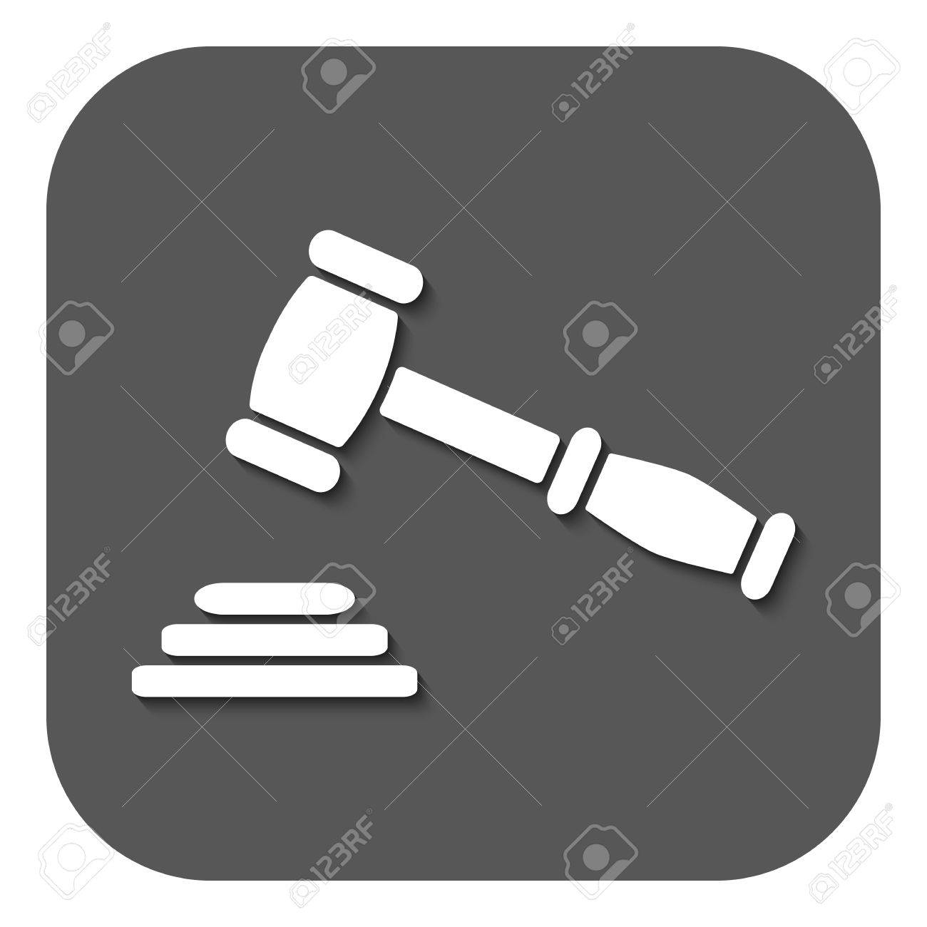 裁判官やオークションのハンマー アイコン のイラスト素材 ベクタ Image