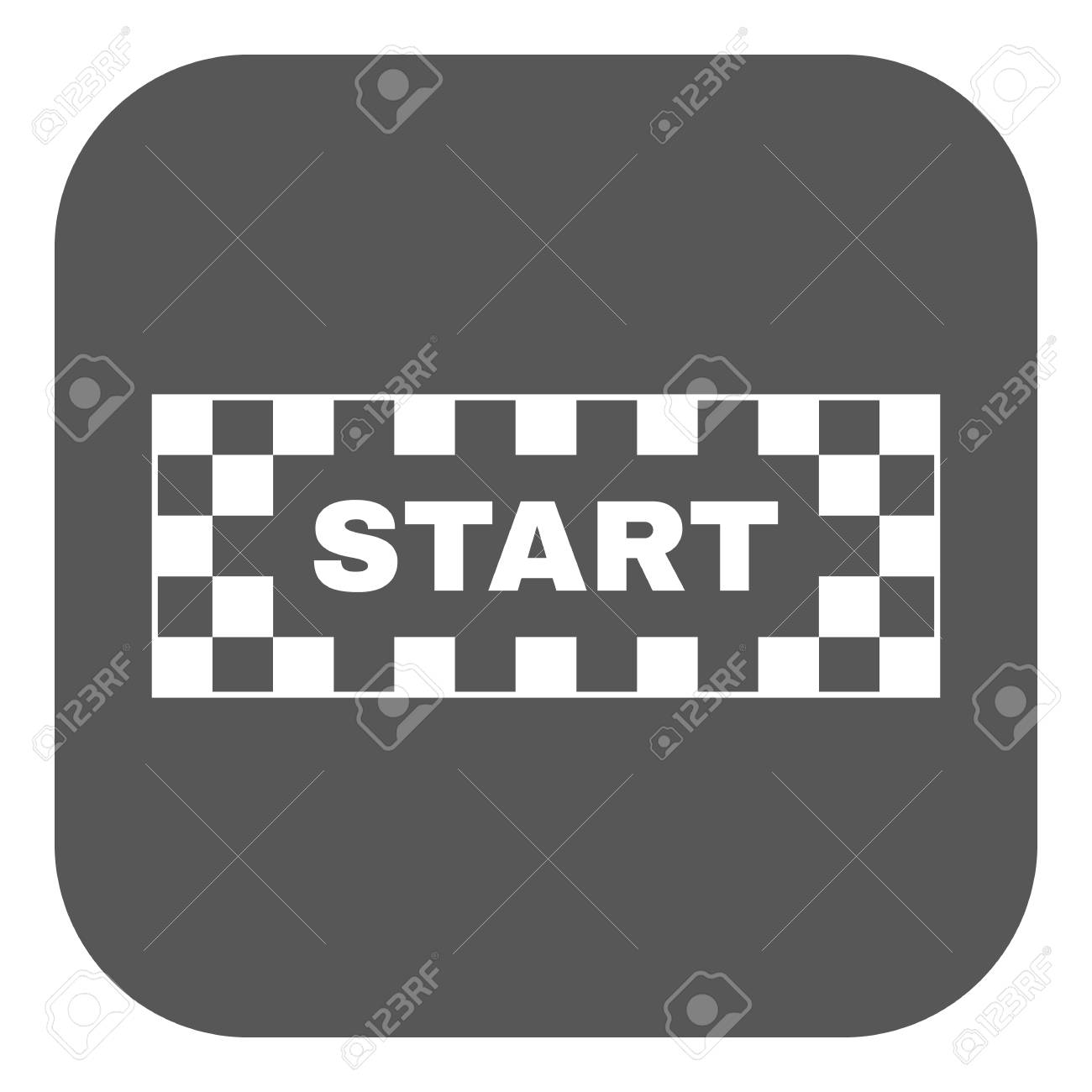 スタート アイコン シンボルを起動します フラットのベクター イラストです ボタンのイラスト素材 ベクタ Image