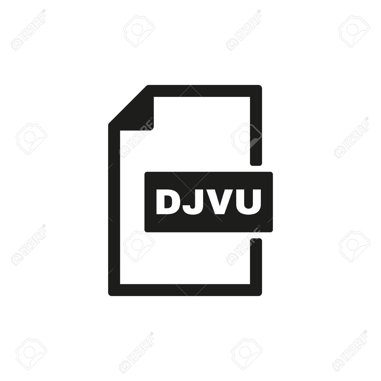 the djvu icon file format symbol flat vector illustration clip art format symbol