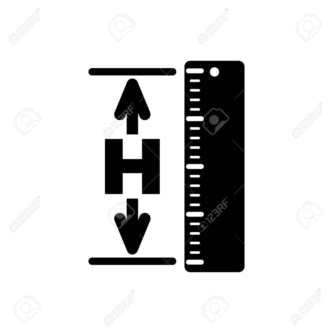 the height icon altitude elevation level hgt symbol flat elevation symbol