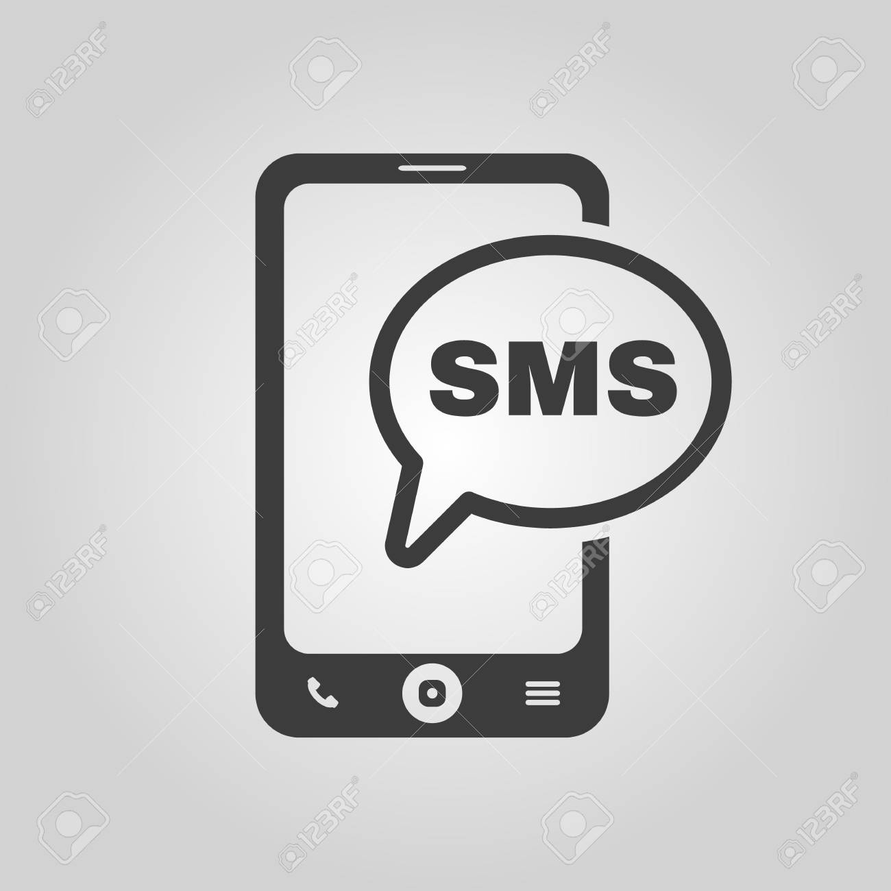 The Sms Icon. Smartphone And Telephone, Communication, Message Symbol.  Royalty Free SVG, Cliparts, Vectors, and Stock Illustration. Image 42718479., image size:1300x1300