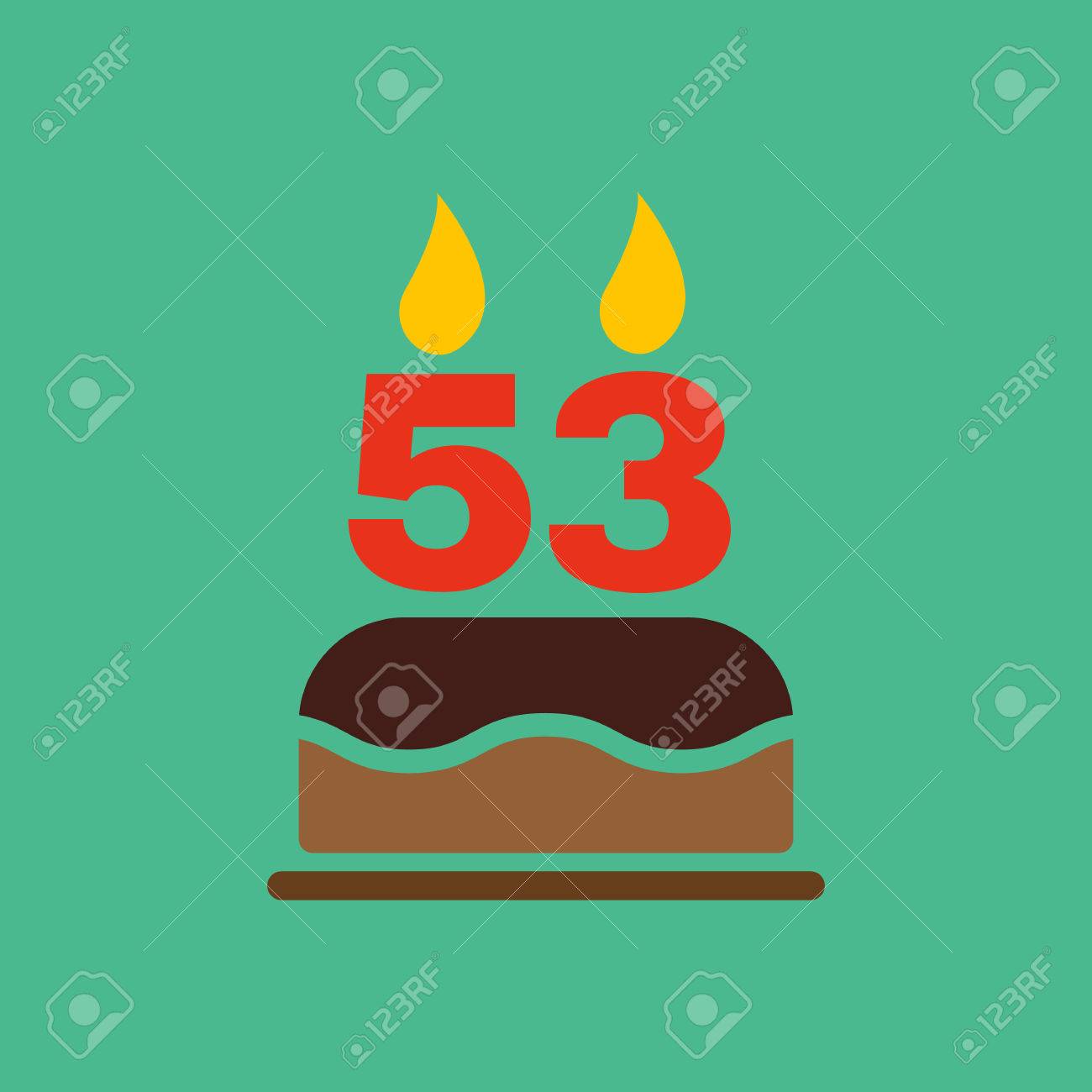 Me presento 47735242-La-torta-de-cumplea-os-con-velas-en-forma-de-n-mero-53-icono-s-mbolo-de-cumplea-os-Ilustraci-n-del-v-Foto-de-archivo