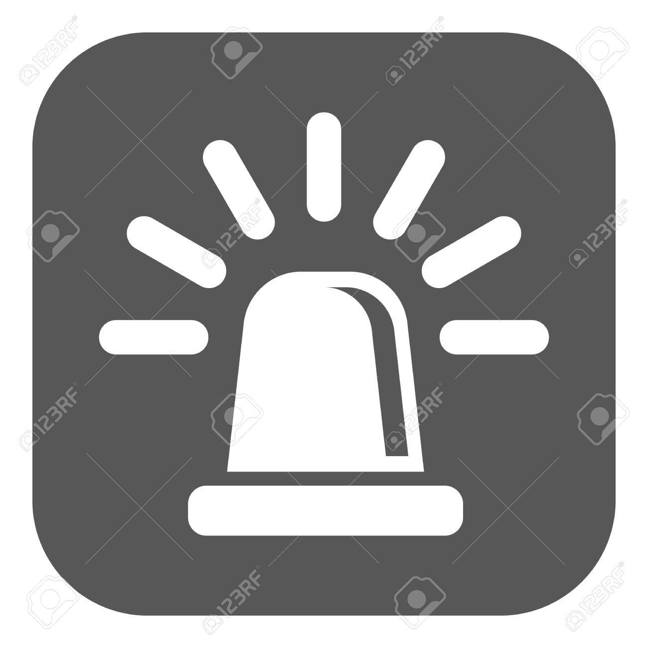 フラッシャーのアイコン 警察 救急車 アラーム ビーコンのシンボル フラットのベクター イラストです ボタンのイラスト素材 ベクタ Image