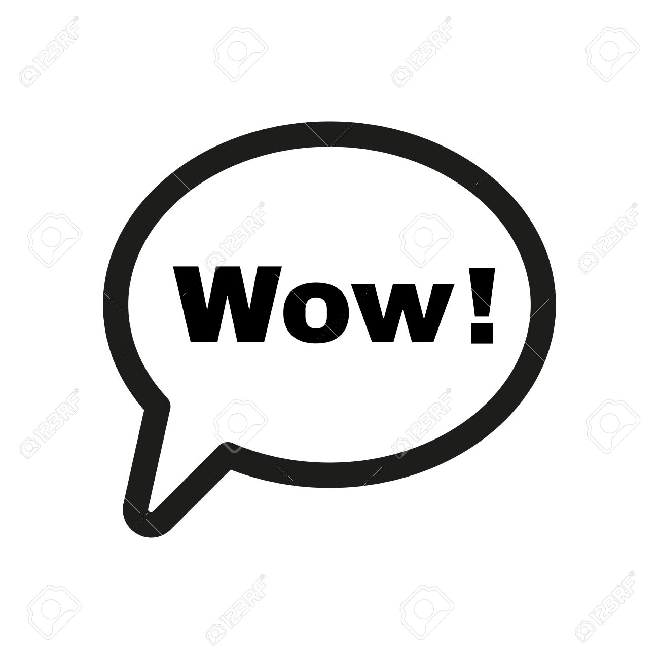 The Speech Bubble With The Word Wow Icon Internet And Chat Online Symbol Flat Vector Illustration Royalty Free Svg Cliparts Vectors And Stock Illustration Image