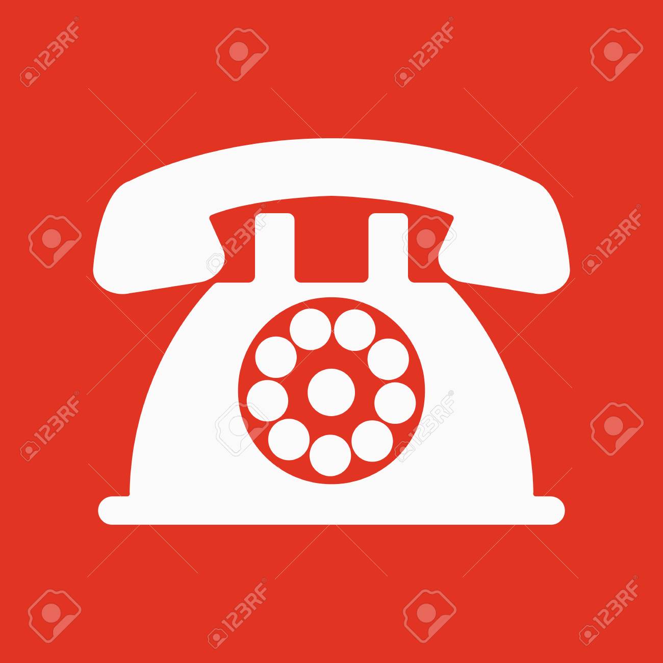 電話のアイコン 電話サポート ホットライン ヘルプデスクのシンボル フラットのベクトル図のイラスト素材 ベクタ Image