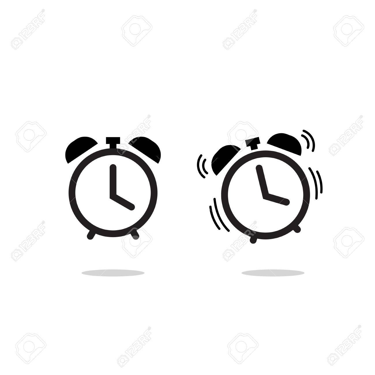 alarm clock vector icon isolated on white background simple
