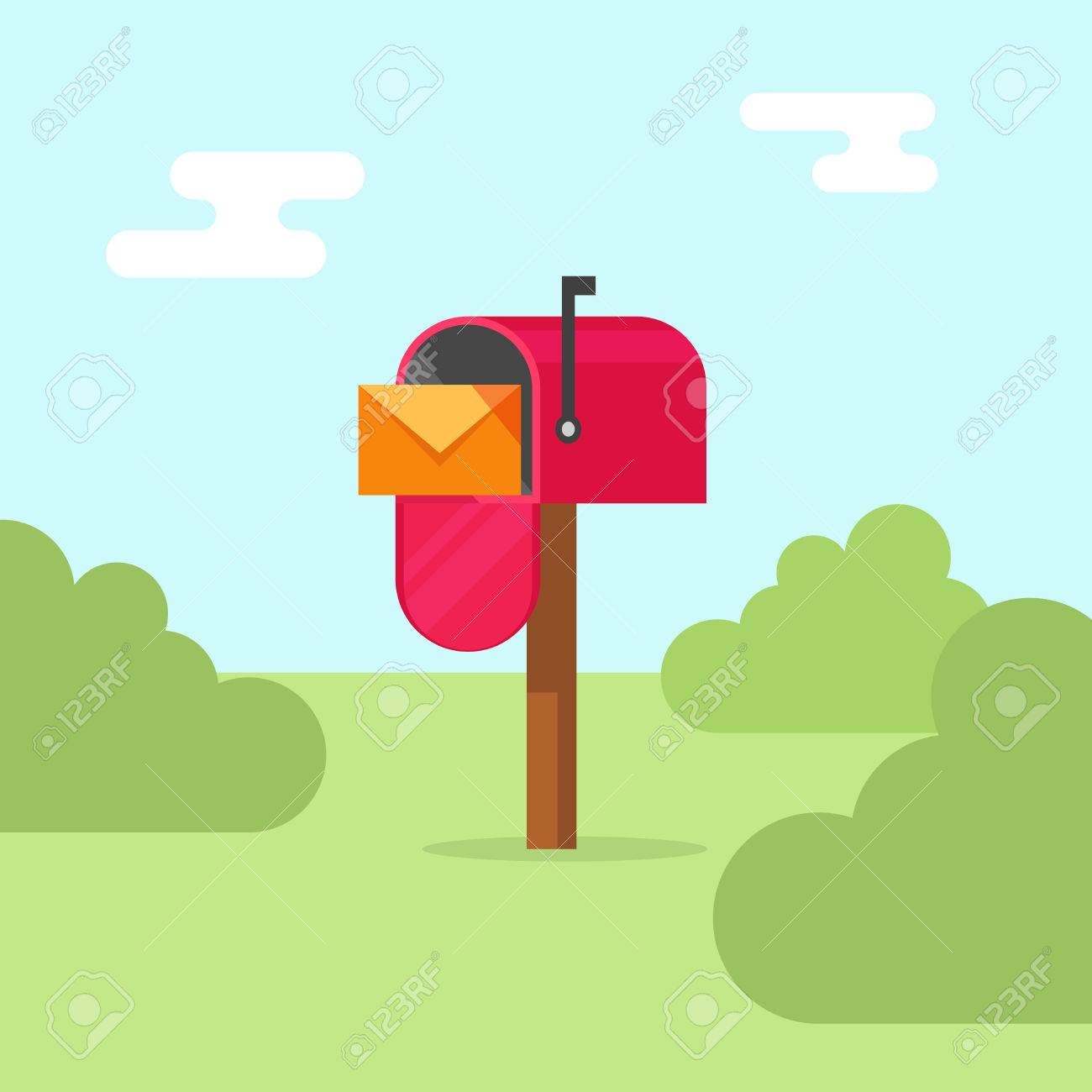 mailbox vector illustration flat