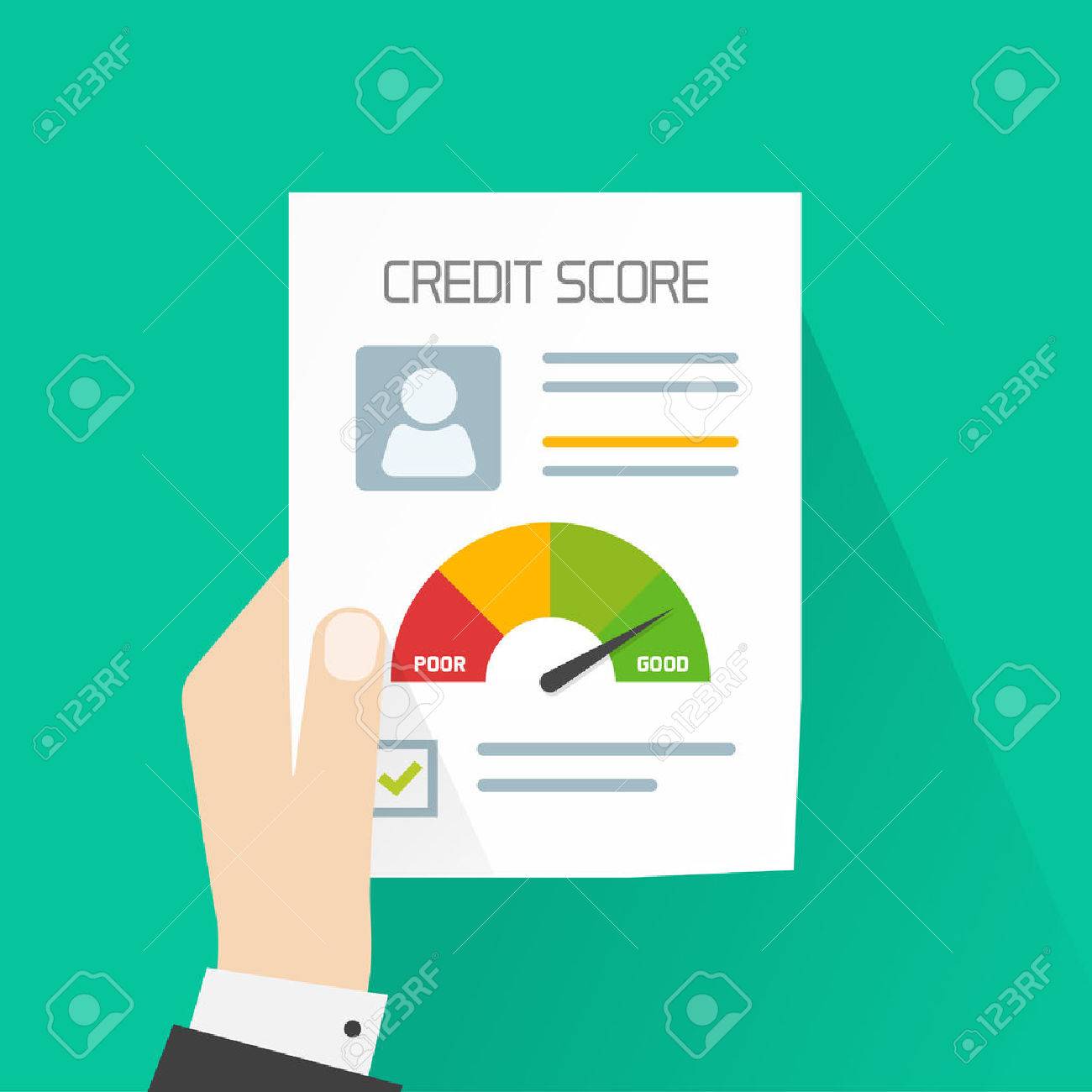 Credit score document vector concept, banker hand holding paper sheet chart of personal credit score information, person data report form, good index of credit history and approved stamp isolated - 59051072 Credit score document vector concept, banker hand holding paper sheet chart of personal credit score information, person data report form, good index of credit history and approved stamp isolated - 59051072