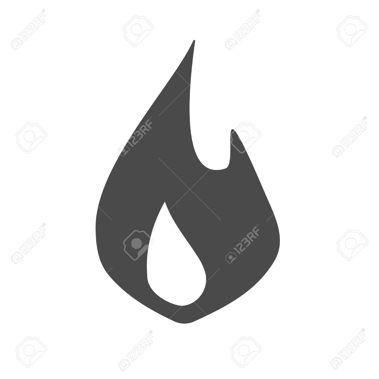 Estilo de desenho animado plano de chama de fogo
