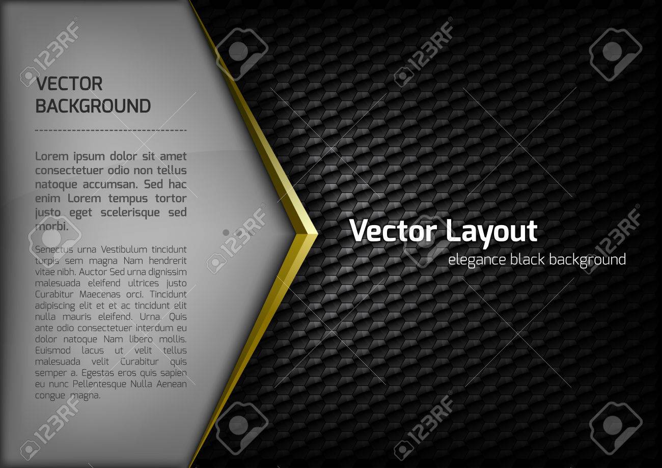 Modern elegant layout. Gold arrow between gray and black spaces. Version with sample text. You can find version without sample text in my gallery. - 36947874 Modern elegant layout. Gold arrow between gray and black spaces. Version with sample text. You can find version without sample text in my gallery. - 36947874