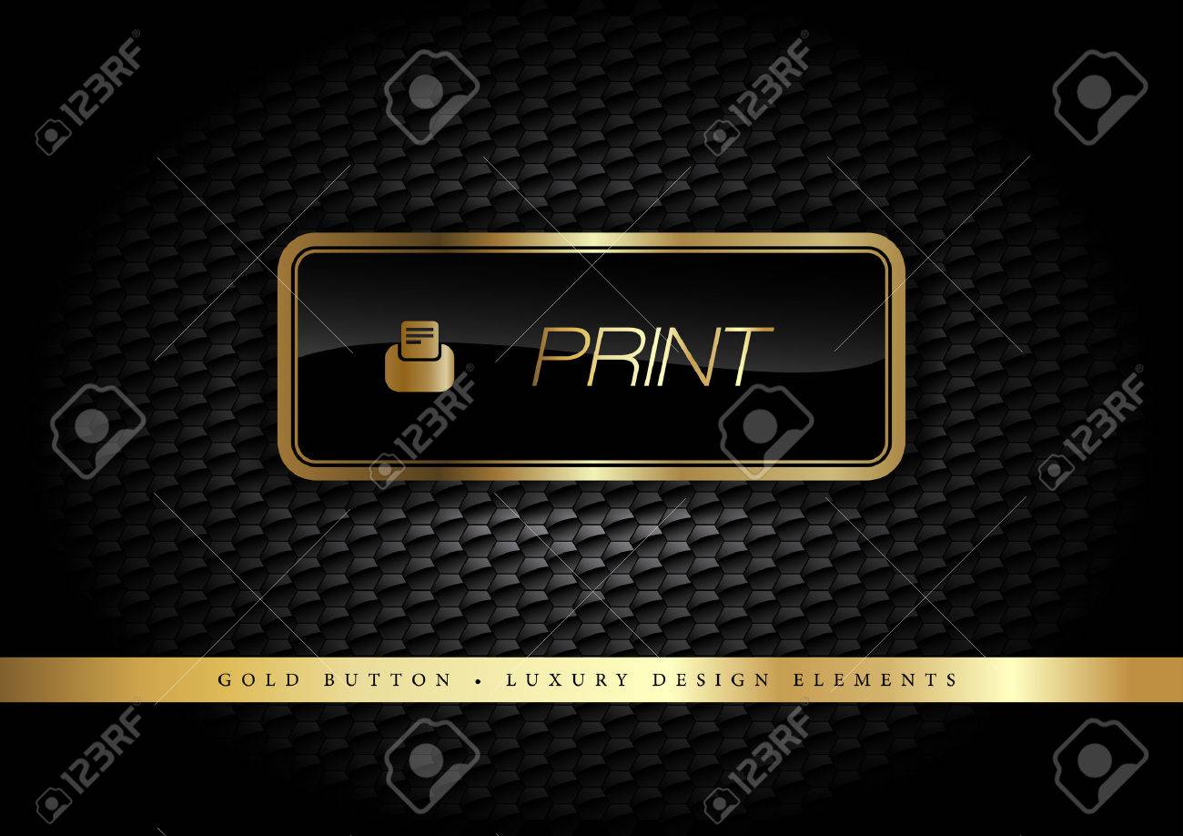 Gold button on the luxury black background. More golden buttons in this style on my portfolio. - 40791116 Gold button on the luxury black background. More golden buttons in this style on my portfolio. - 40791116