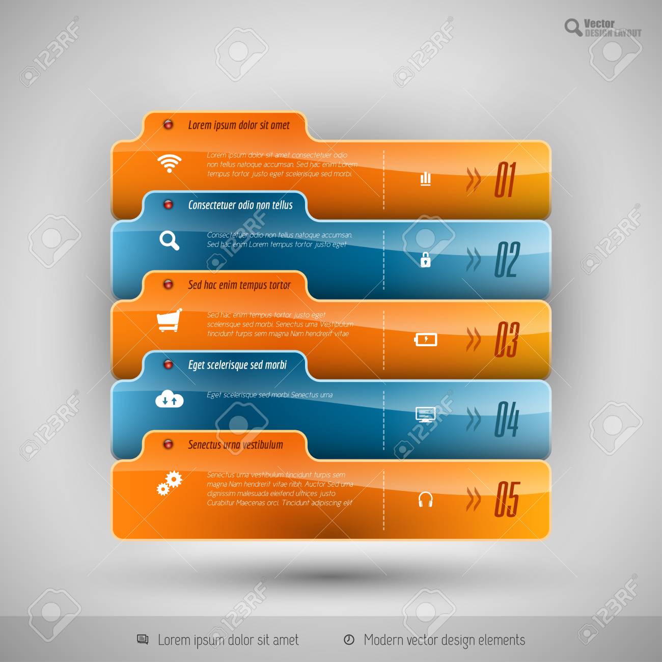 modern business tabs for infographics ttemplate for web design presentation education