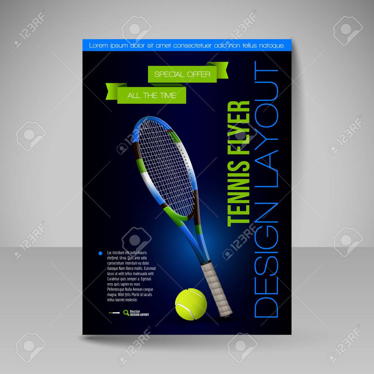 flyer template tennis symbols vector sport elements for design tennis flyer template free