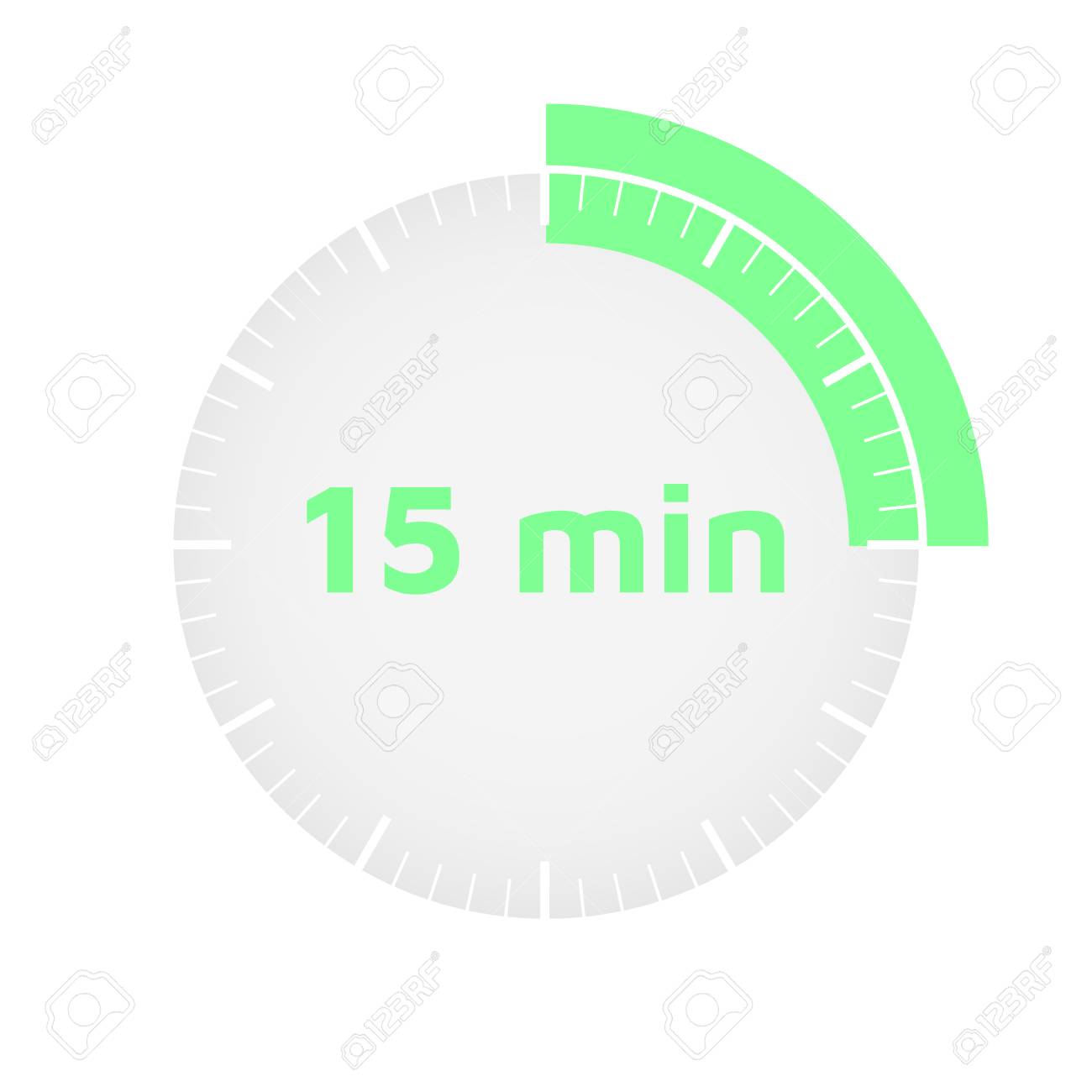 ten minute timer vector illustration isolated white background ten min timer