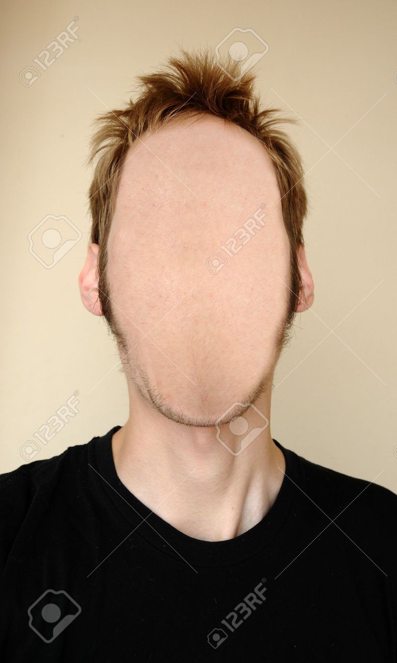 顔のない男 多肉質の白い肌を除く彼の頭には何も の写真素材 画像素材 Image