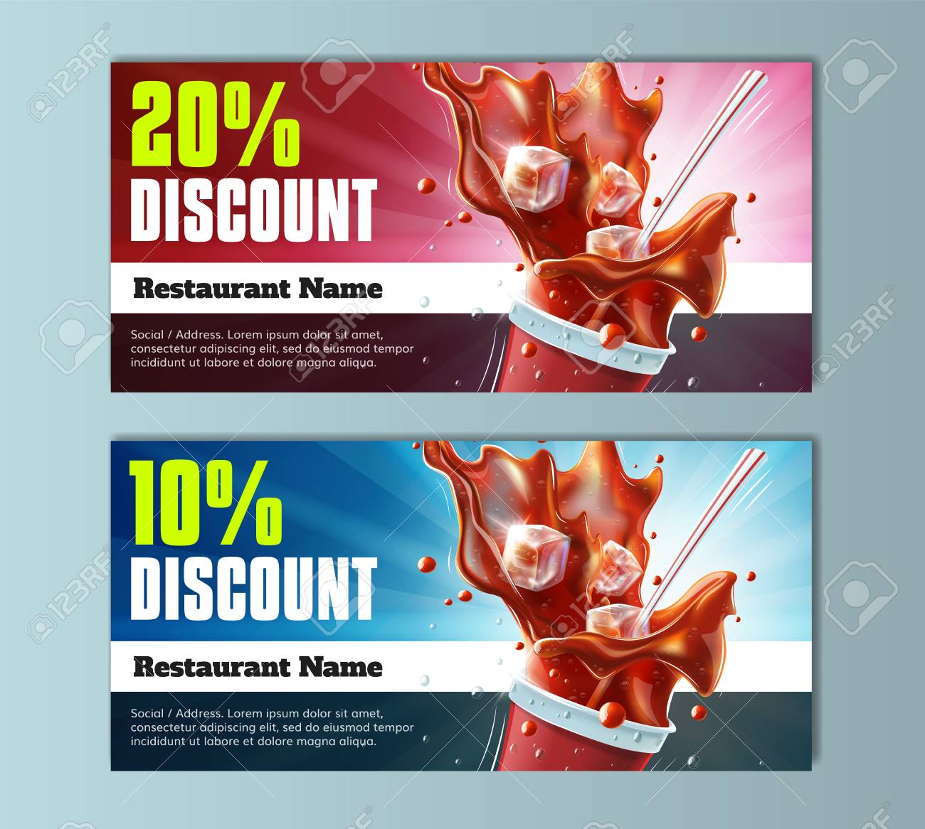 drinks discount voucher template stock photo picture and royalty drinks voucher template