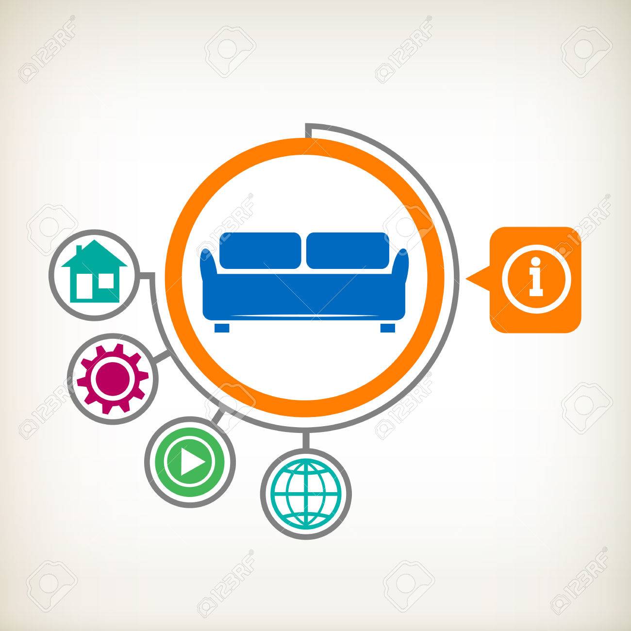 Modern Furniture Icon comfortable sofa sign icon. modern couch furniture symbol. flat Modern Furniture Icon comfortable sofa sign icon. modern couch furniture symbol. flat