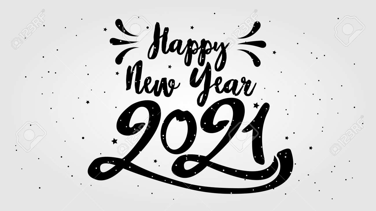 Happy Typographical 2021 New Year. Vector retro Illustration With Lettering Composition And Burst. Holiday vintage festive label - 158977044 Happy Typographical 2021 New Year. Vector retro Illustration With Lettering Composition And Burst. Holiday vintage festive label - 158977044