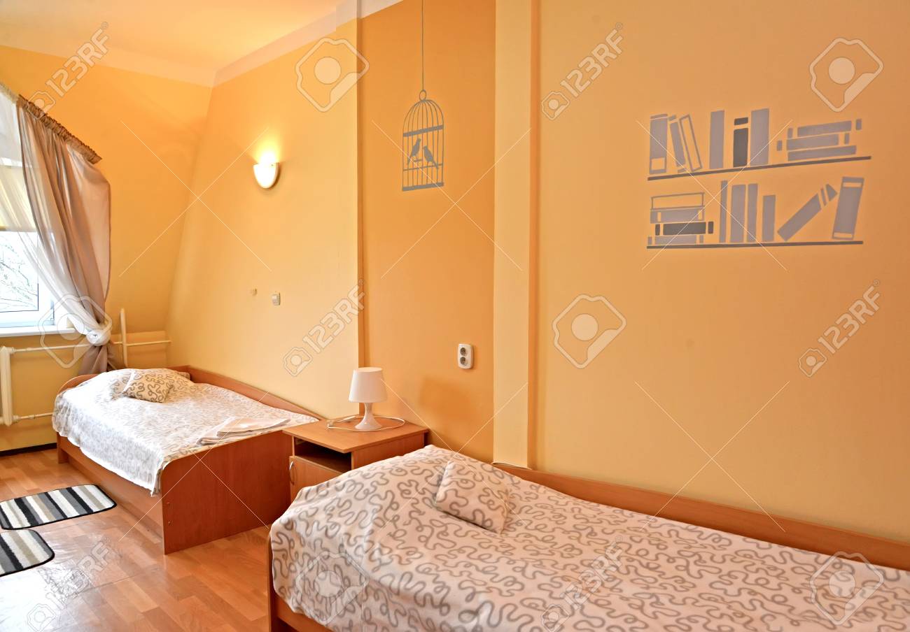 Fragment Of An Interior Of The Double Hotel Room With Painting