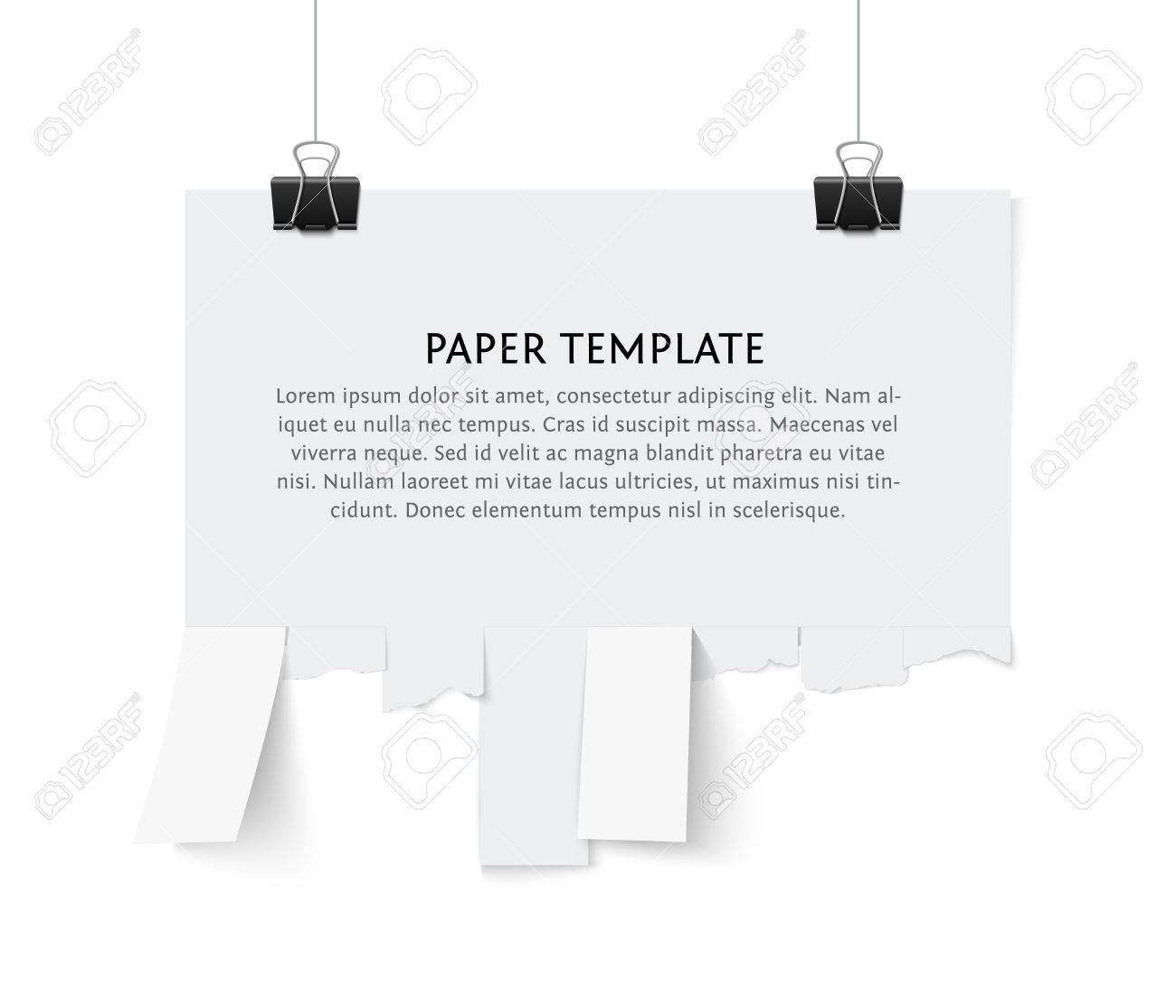 Tear Off Stripes Of Paper Sheet. Street Advertisement Template With Copy Space Template Isolated On White Tear Off Paper Notice On The Royalty Free Cliparts, Vectors, And Stock Illustration. Image