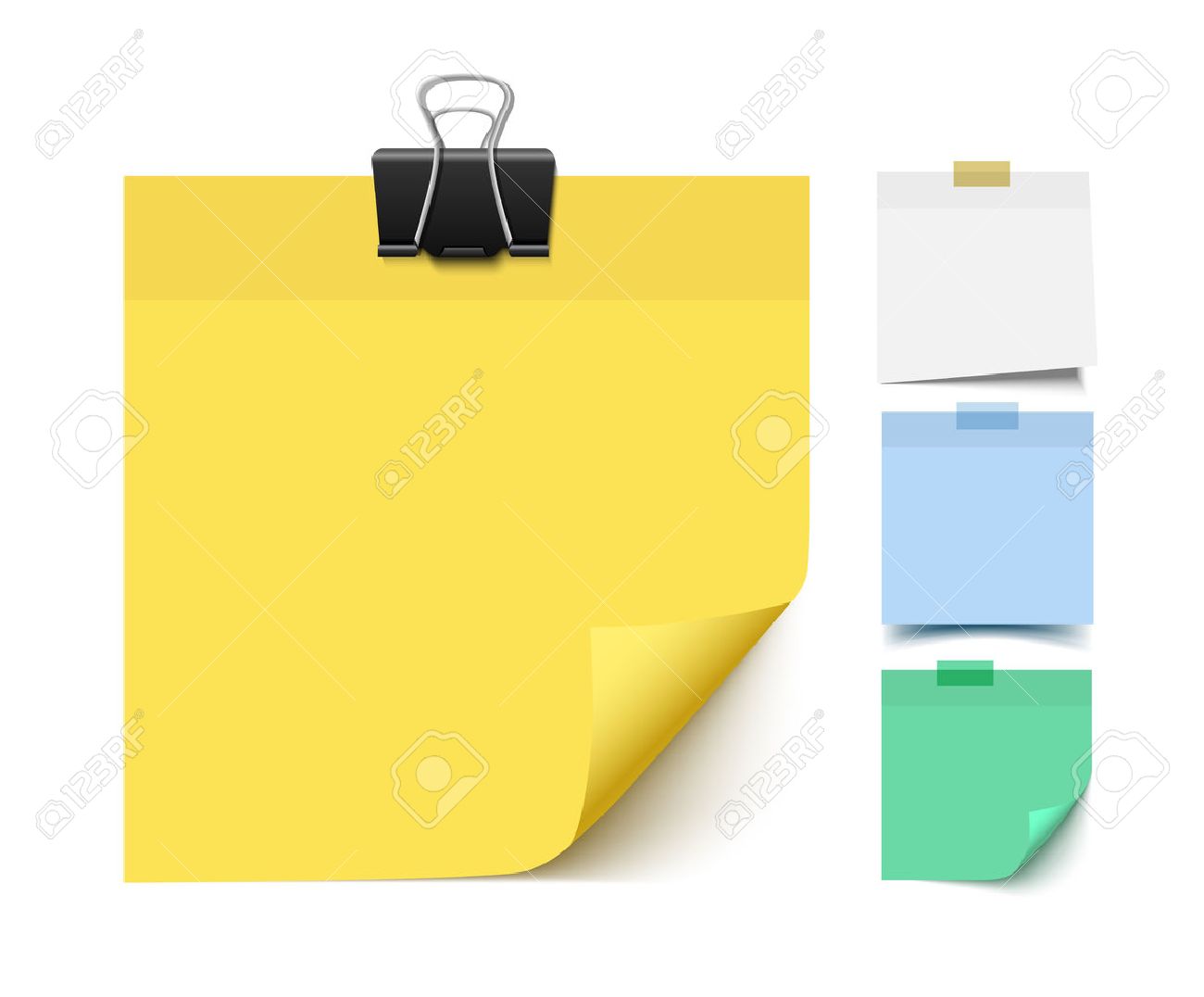 sticky note paper realistic vector illustration of post it paper post it memo