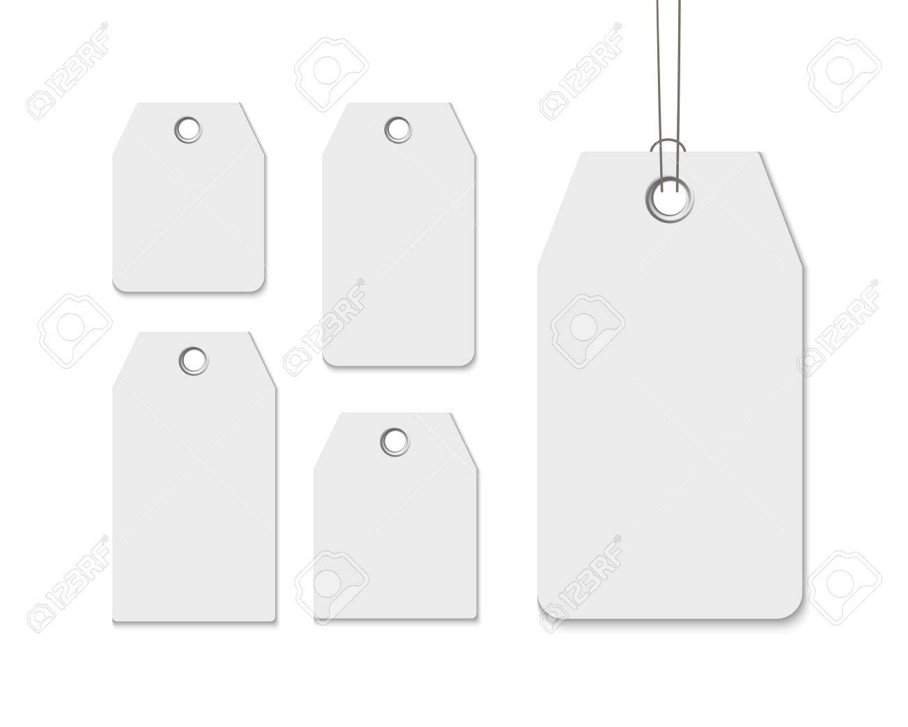 blank labels template price tags set realistic vector isolated