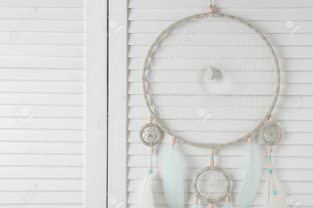 Mint Cream Dream Catcher In Bedroom Interior Bedroom Decor