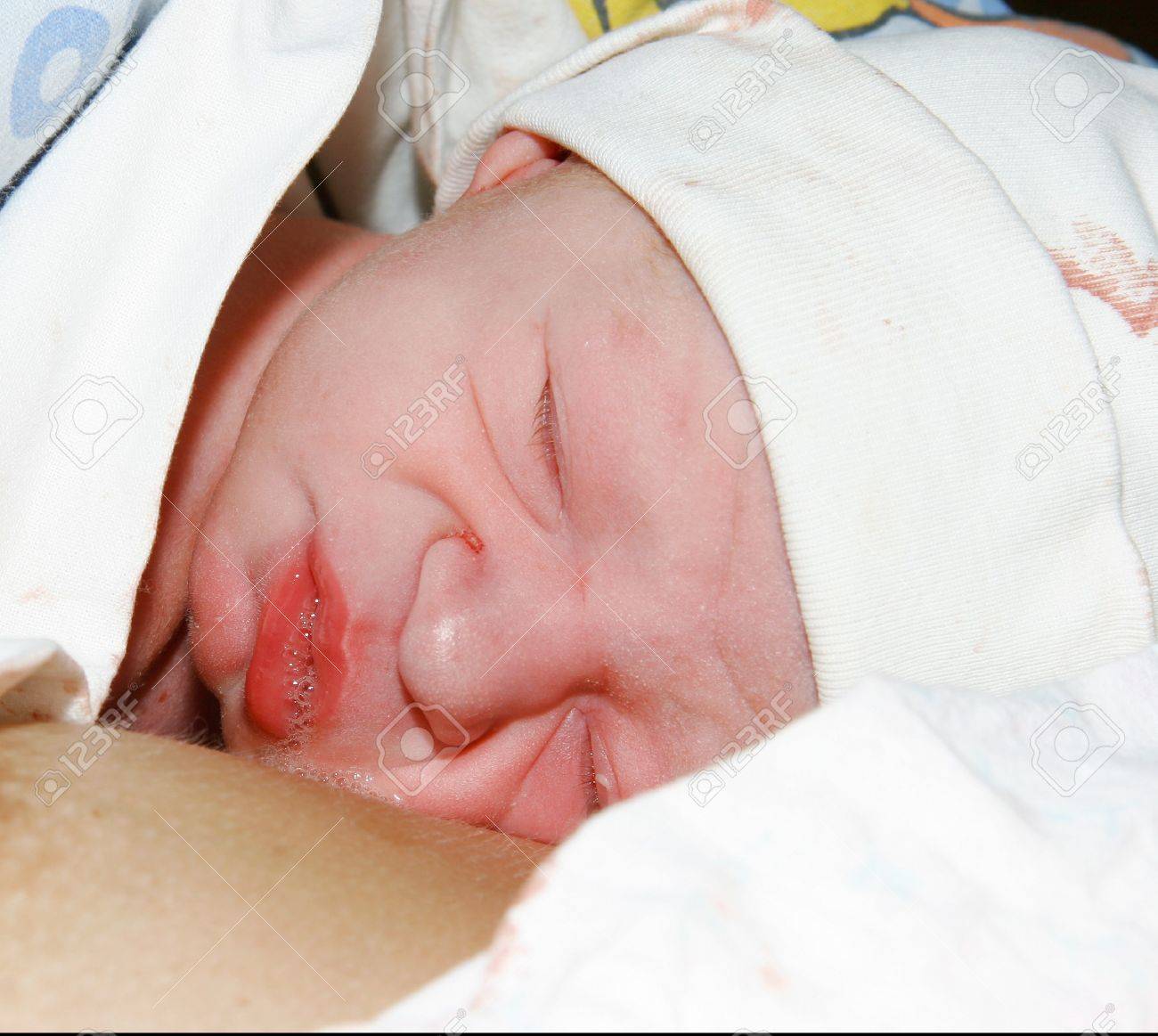 close up portrait of just born baby stock photo picture and royalty