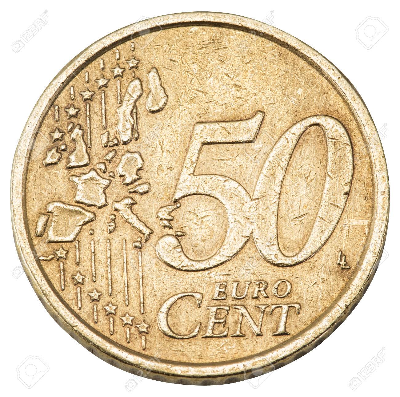 Old Fifty Cents Euro Coin Isolated On A White Background Stock P O 51176047 Old Fifty Cents Euro Coin Isolated On A White Background Stock P O 51176047