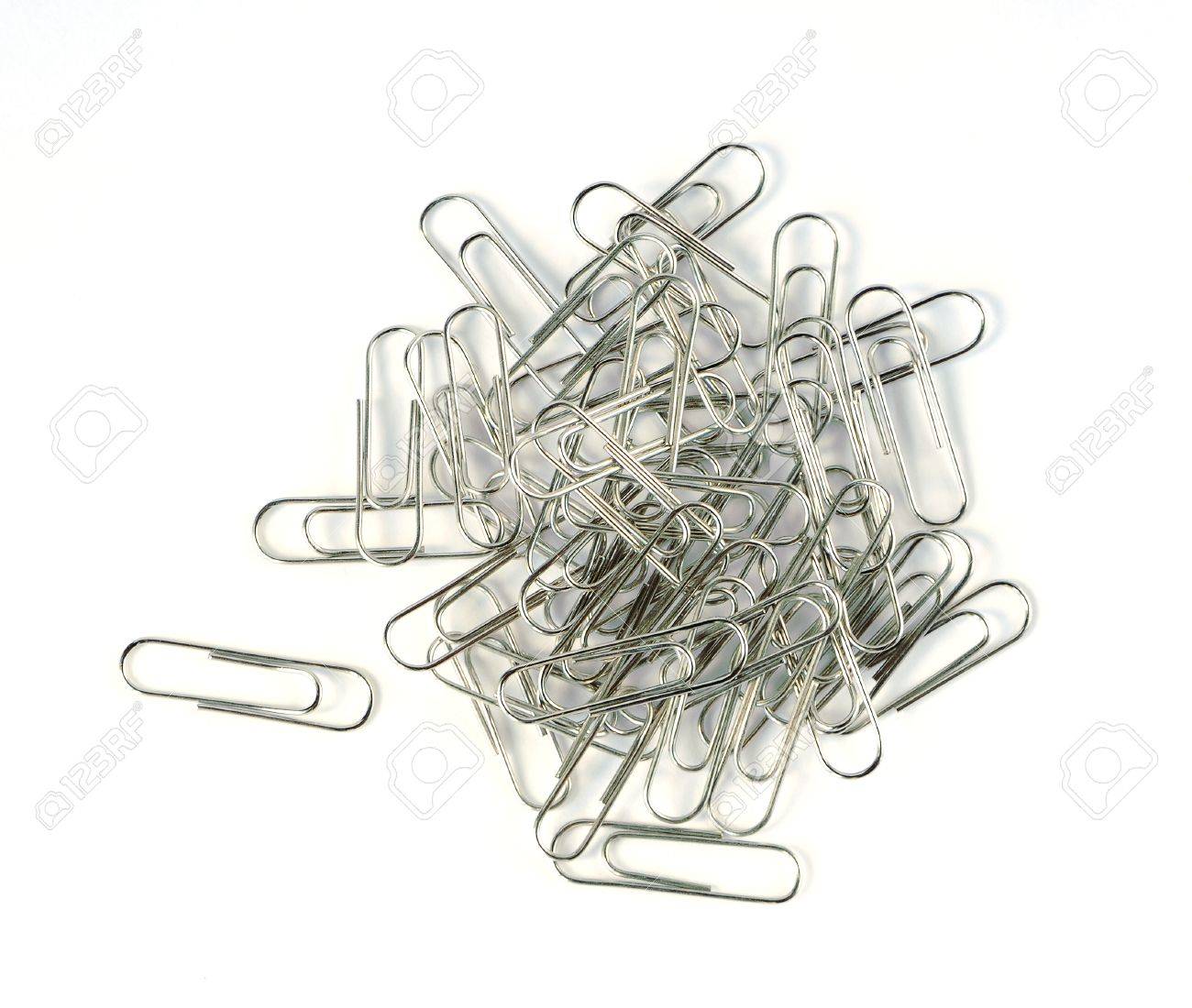 鉄にペーパー クリップのスタック の写真素材 画像素材 Image