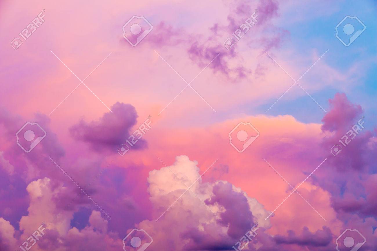 colorful clouds on sunset