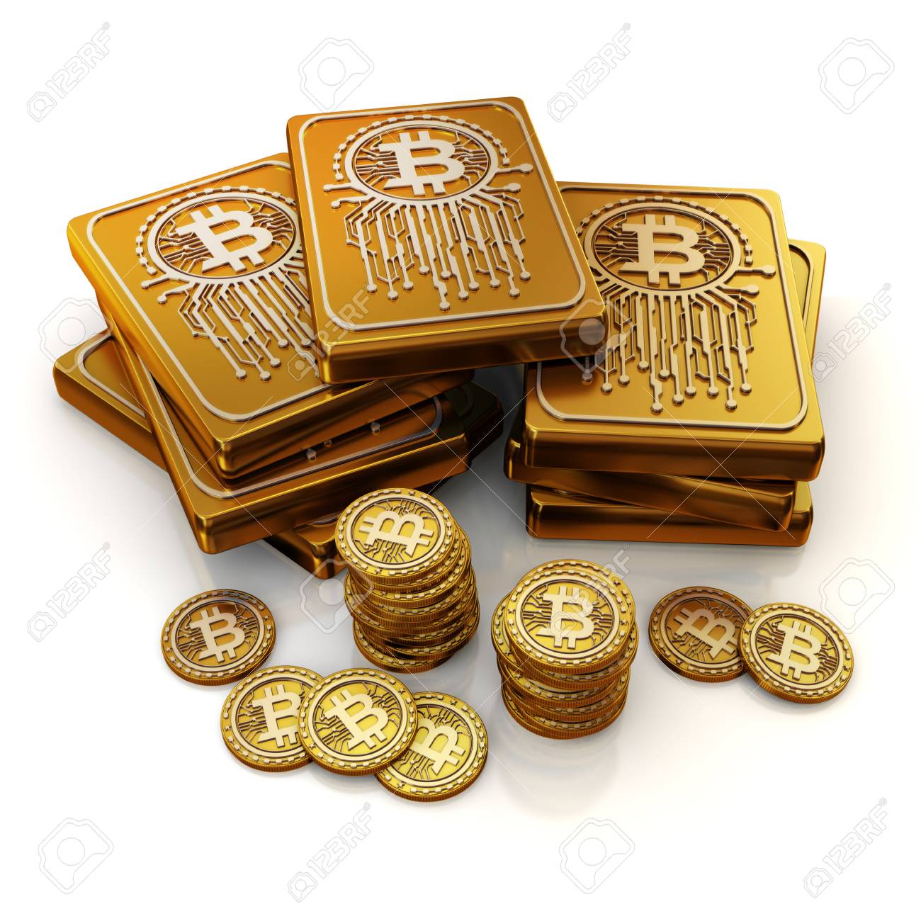 금화와 비트 코인 통화 스타일의 금화 로열티 무료 사진, 그림, 이미지 그리고 스톡포토그래피. Image 96644312