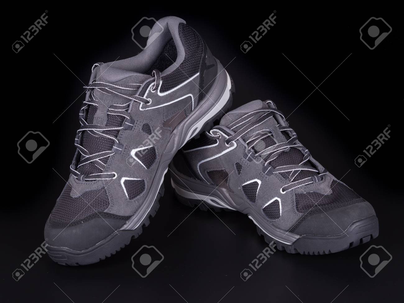 black trekking shoes