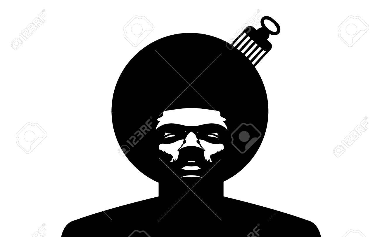 Afro Logo. Vector Black Man Silhouette With Hair. Royalty Free SVG,  Cliparts, Vectors, And Stock Illustration. Image 72459617.