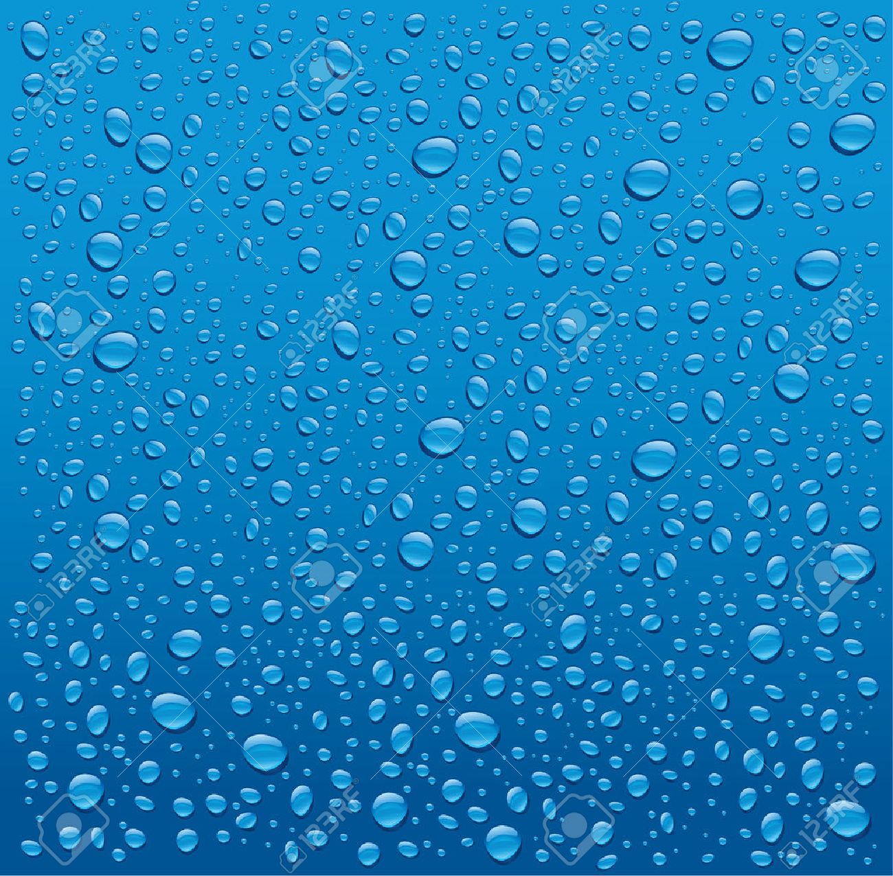 water drops on blue