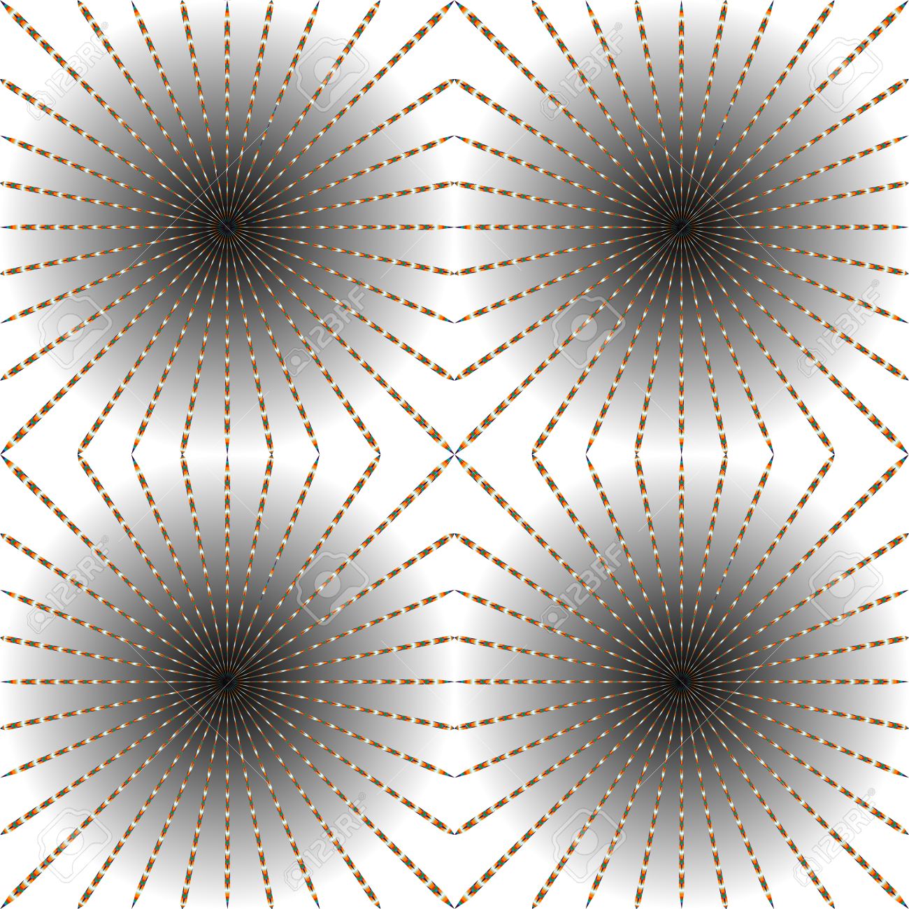 目の錯覚アートが幻想的な光の抽象的な背景 シームレスなパターン 錯視効果を利用する視覚芸術のスタイルのイラスト素材 ベクタ Image