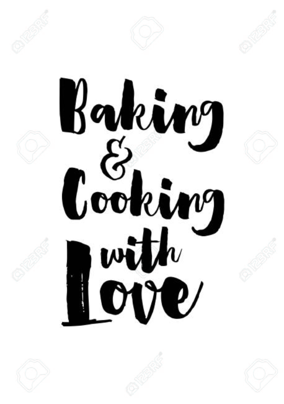 Food Quote White Paper Baking And Cooking With Love Royalty Free Cliparts Vectors And Stock Illustration Image 88273898