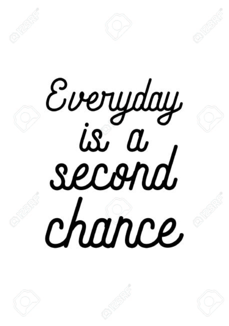 Citation De La Vie Isole Sur Fond Blanc Chaque Jour Est Une Seconde Chance Clip Art Libres De Droits Vecteurs Et Illustration Image