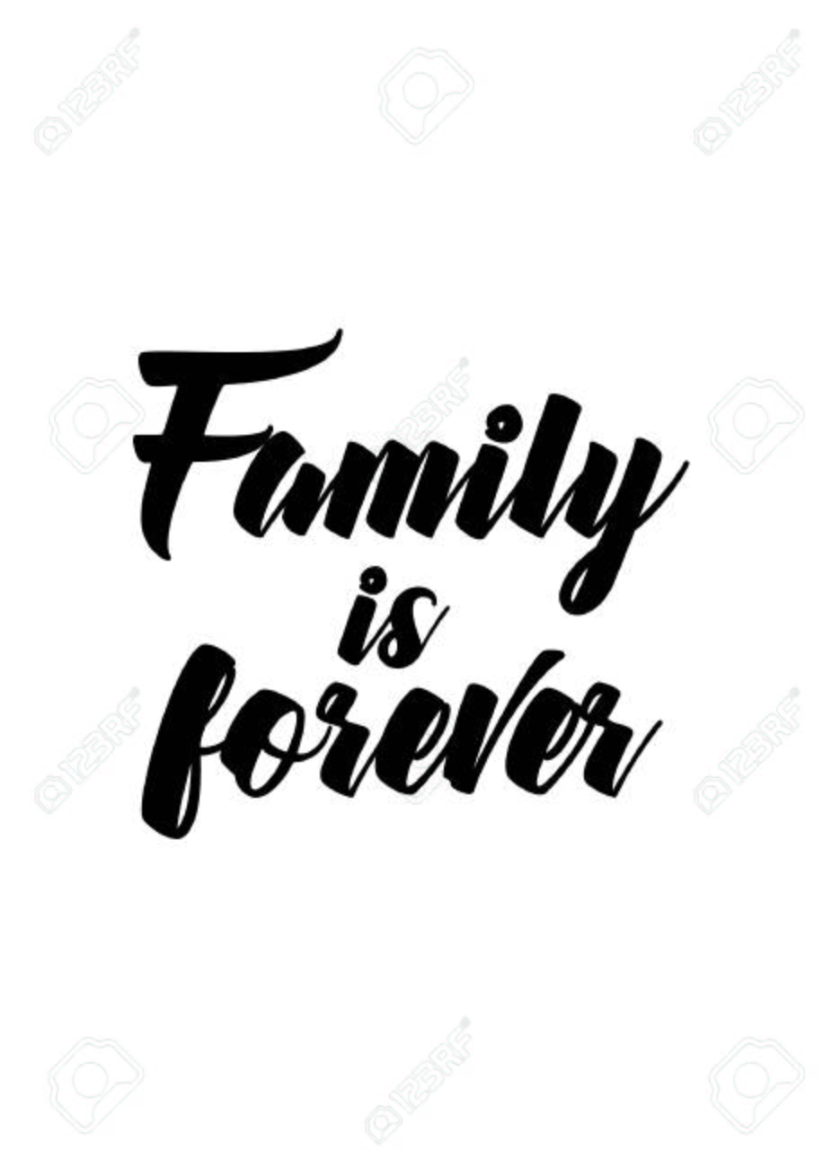 Vettoriale Citazione Di Vita Isolato Su Sfondo Bianco La Famiglia E Per Sempre Image
