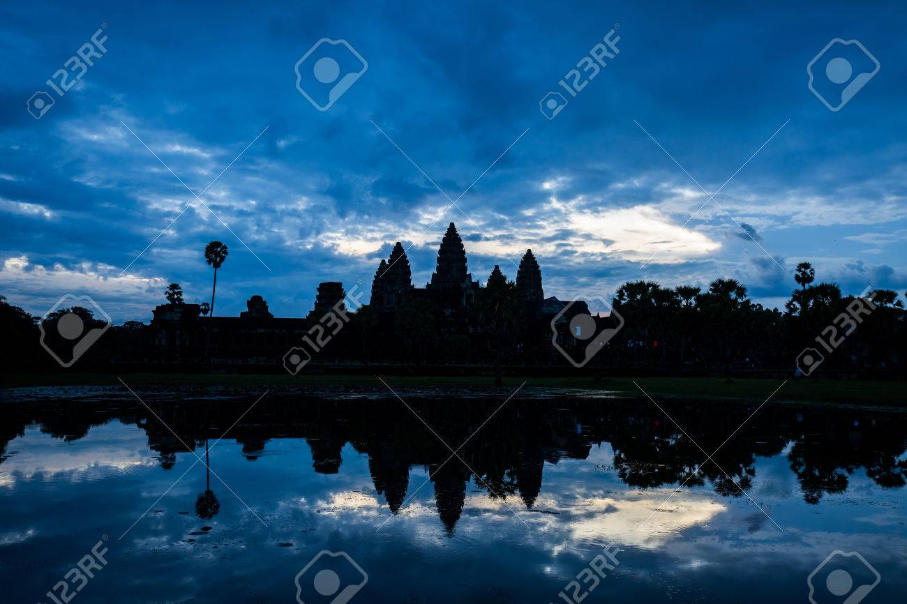 Good Morning Angkor Wat In Rainy Season Stock Photo Picture And
